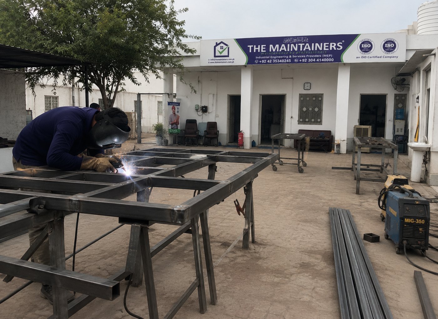 Steel fabrication and welding yard